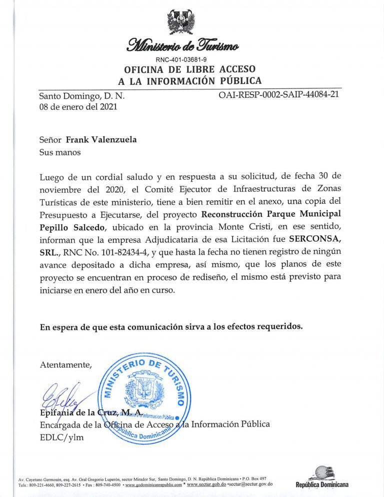 Respuesta a Frank Valenzuel.Enero