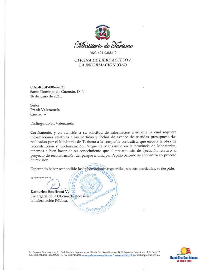 Respuesta a Frank Valenzuela.Junio